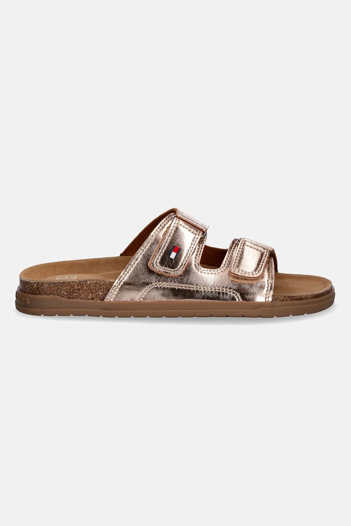 Tommy Hilfiger klapki dziecięce T3A2.34311 brązowy SS26