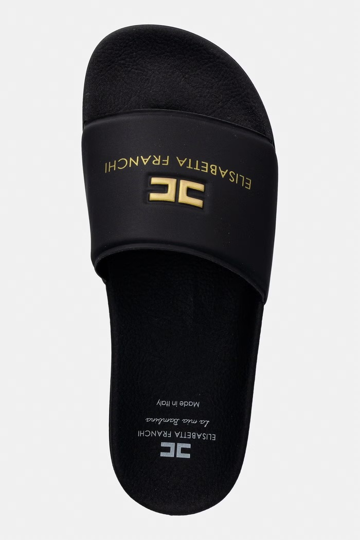 Elisabetta Franchi klapki dziecięce czarny F4A0.E0607.35.38