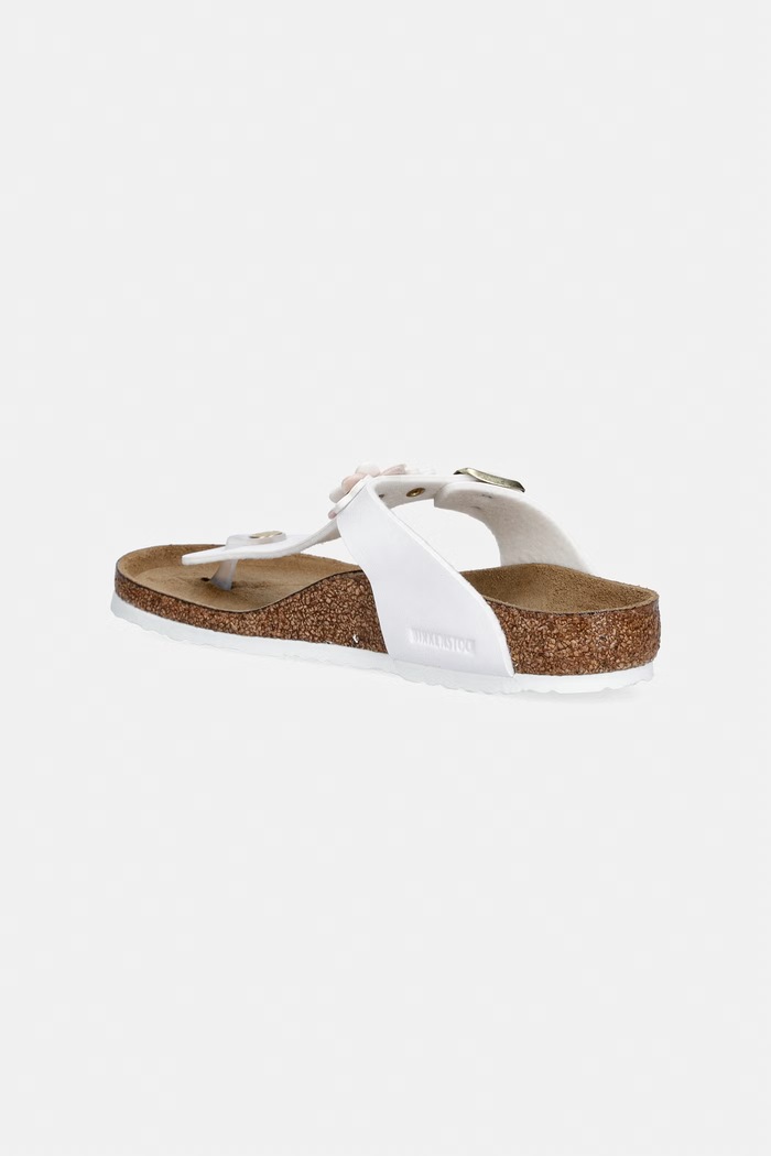 BIMBA Birkenstock infradito per bambini Gizeh Kids Flowers BF 1029532.34.35 bianco