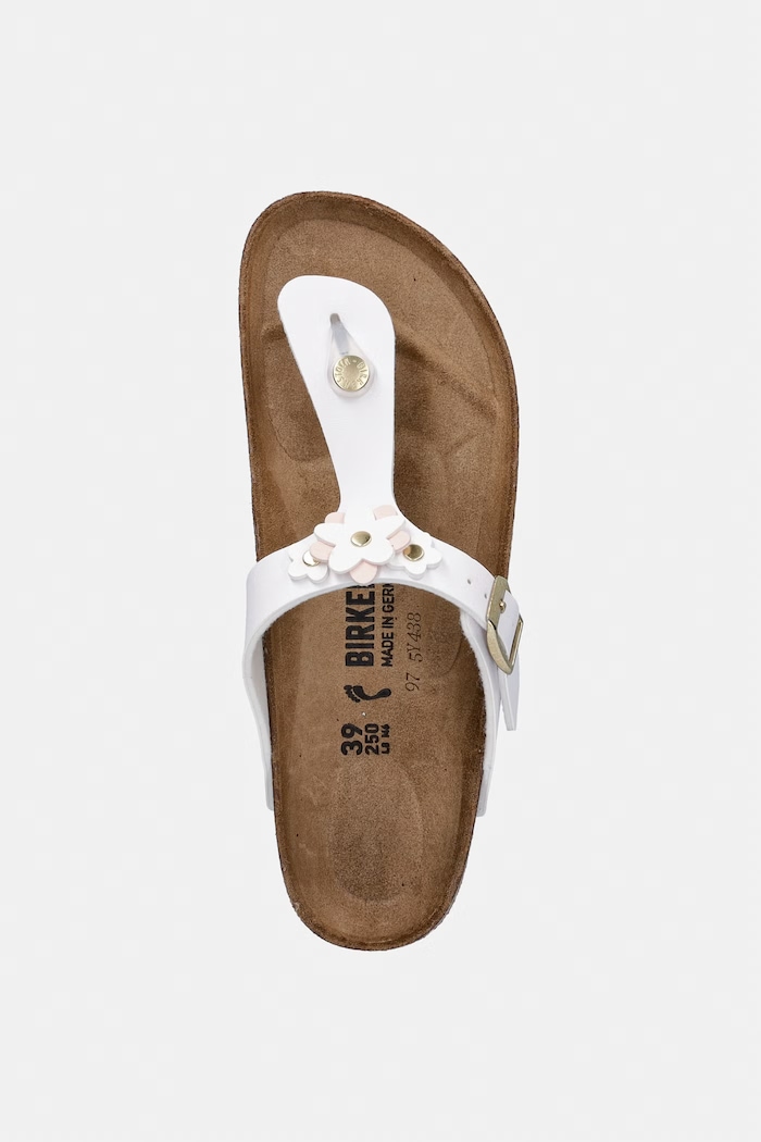 Birkenstock infradito per bambini Gizeh Kids Flowers BF bianco 1029532.36.39