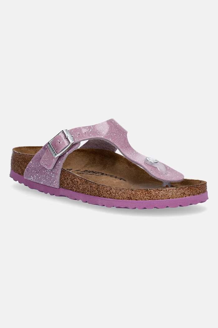 Birkenstock šľapky detské Gizeh Kids BF Cos. Sparkle fialová 1031785.36.39