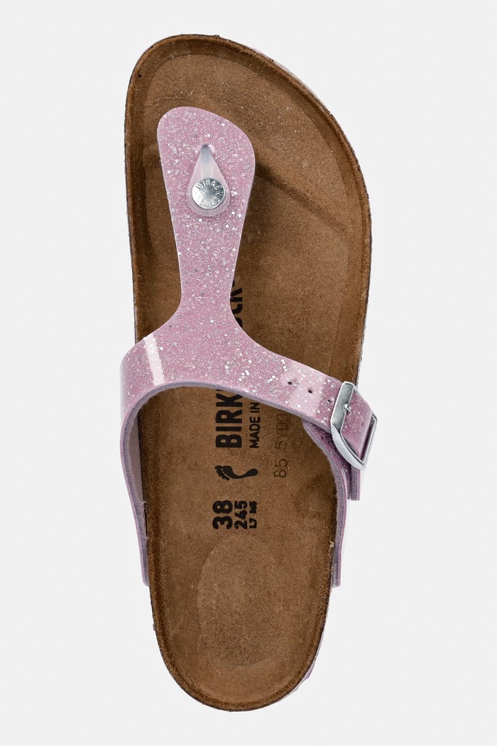 Birkenstock šľapky detské Gizeh Kids BF Cos. Sparkle fialová 1031785.36.39