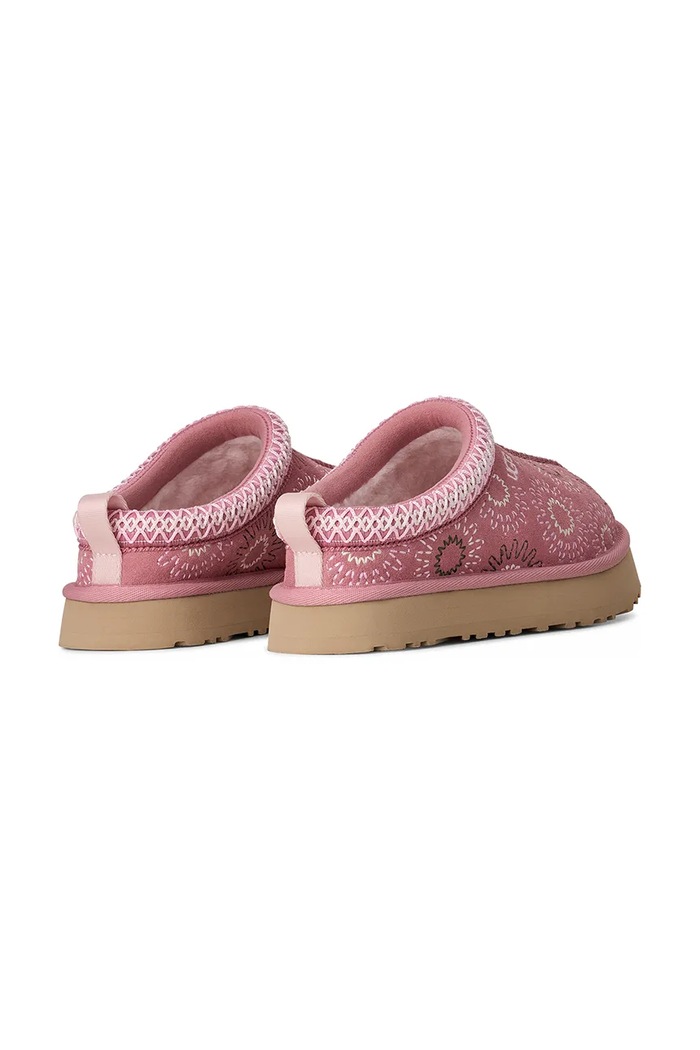 Fete UGG papuci din piele întoarsă pentru copii TAZZ SUN STITCH 1175210K roz