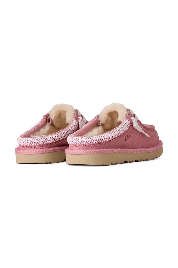Fete UGG papuci din piele întoarsă pentru copii TASMAN MULE 1175213K.G roz