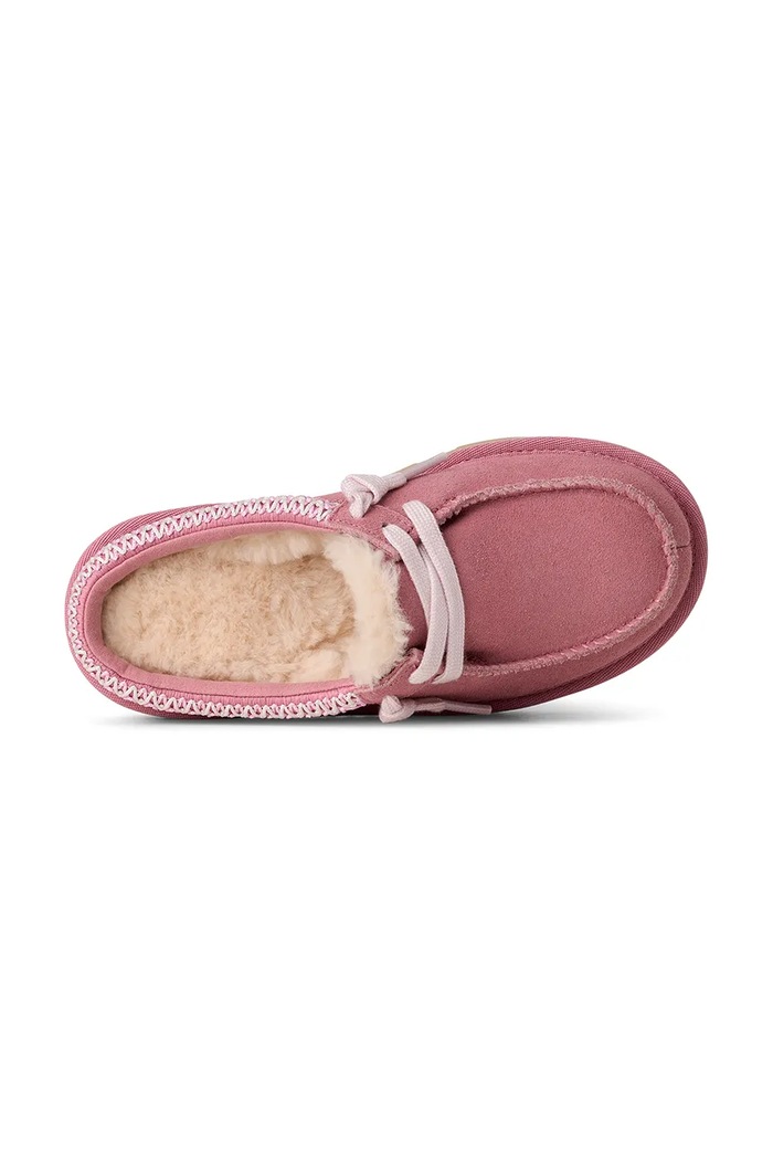 UGG papuci din piele întoarsă pentru copii TASMAN MULE 1175213K.G roz