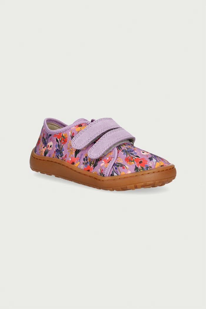 Froddo Detské papuče BAREFOOT CANVAS fialová G1700440.25.30.G