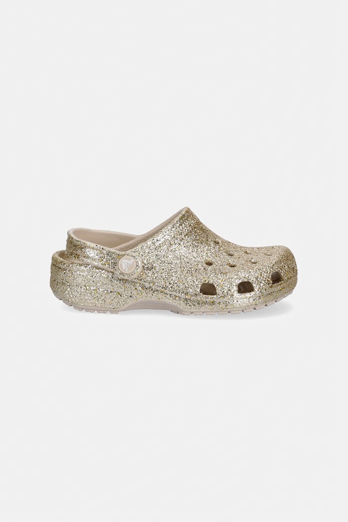 Παιδικές παντόφλες Crocs CLASSIC CHUNKY GLITTER CLOG K 211939.CROCS.CLASSIC.CH χρυσαφί SS26