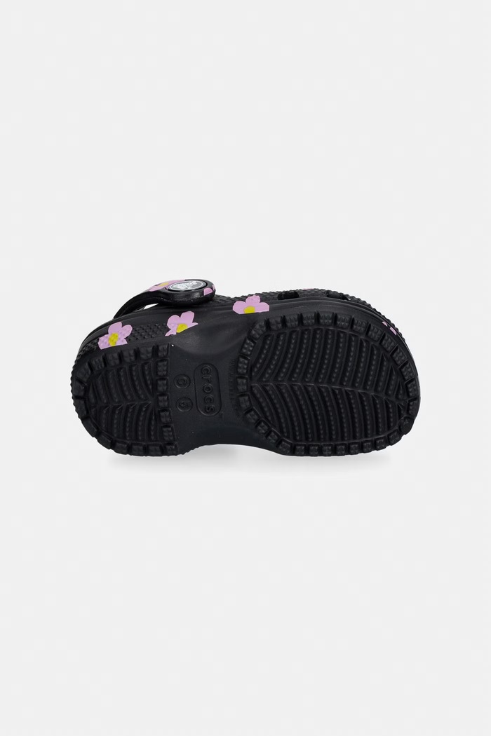 Crocs detské sandále CLASSIC FLOWER CLOG T 212671.CROCS.CLASSIC.FL čierna