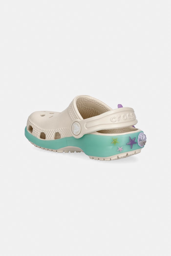 DÍVKA Crocs pantofle dětské CLASSIC SEA SPARKLE SHAKER CLOG T 213274.CROCS.CLASSIC.SE béžová