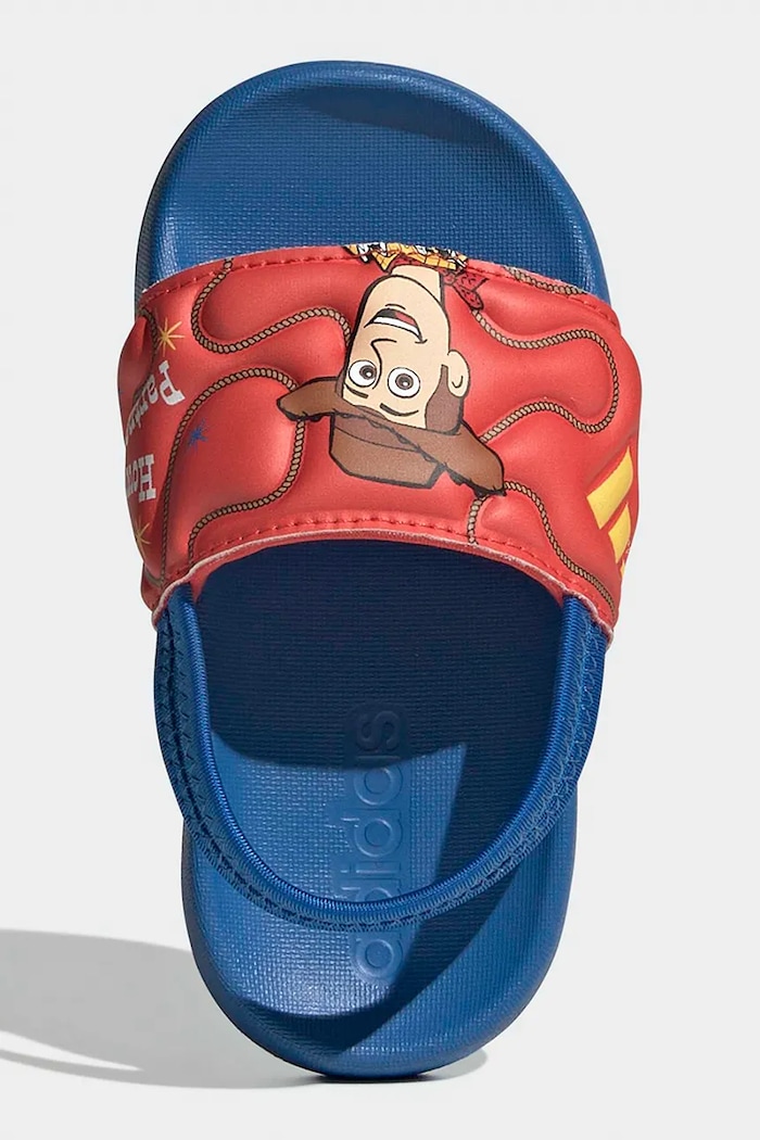 Detské šľapky adidas ADILETTE ESTRAP WOODY JQ4390 modrá
