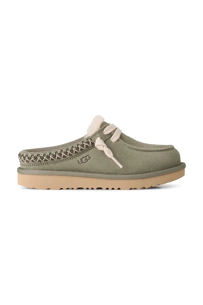 UGG Papuče detské semišové TASMAN MULE zelená 1175213K