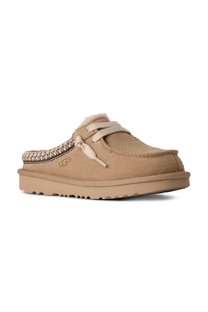 Detské semišové papuče UGG TASMAN MULE 1175213K béžová SS26