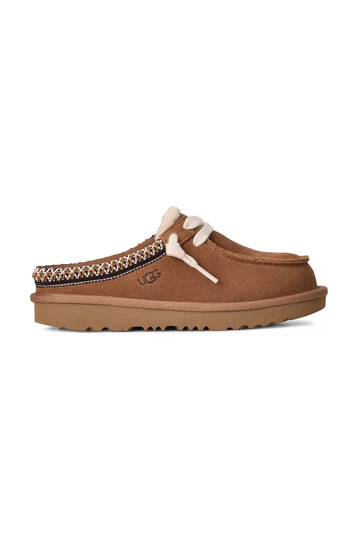 Detské semišové papuče UGG TASMAN MULE hnedá 1175213K
