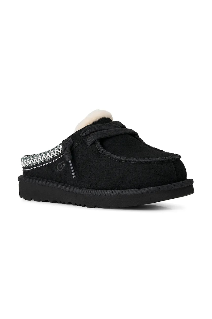 UGG Papuče detské semišové TASMAN MULE 1175213K čierna SS26