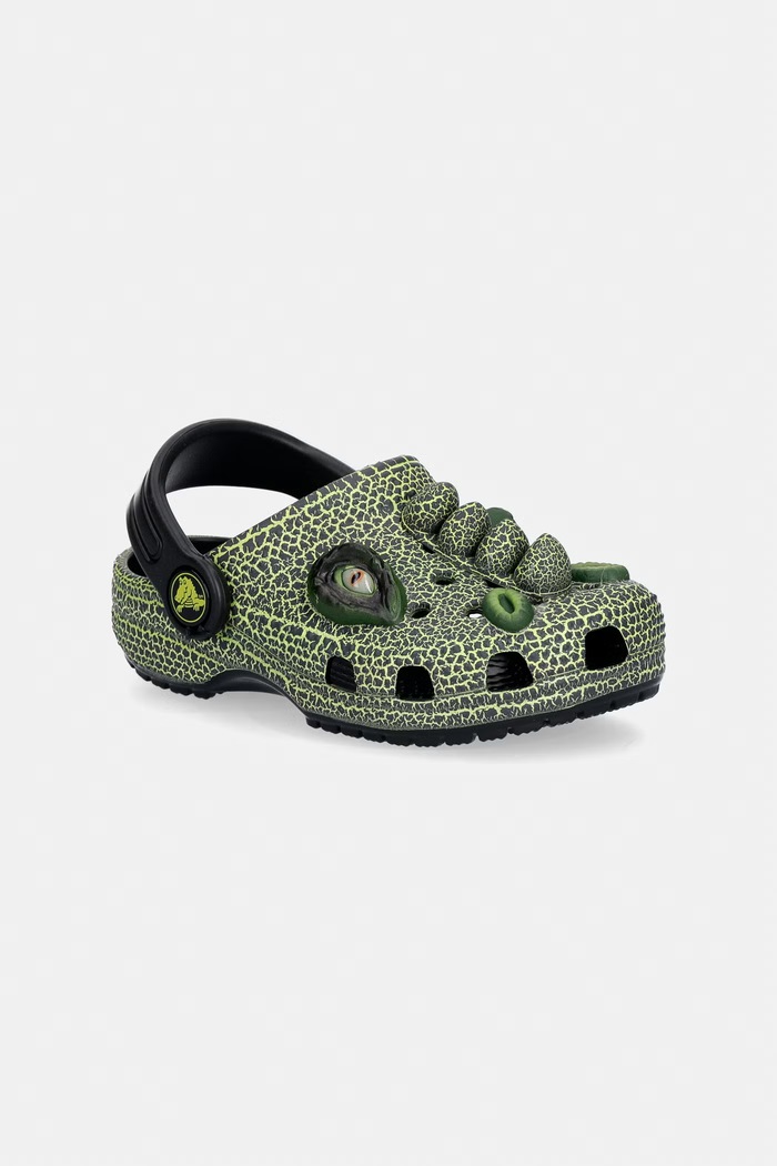 Crocs șlapi copii CLASSIC IAM SCARY DINO CLOG T KIDS verde 211372.CROCS.CLASSIC.IA