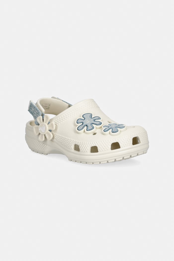 Crocs detské šľapky CLASSIC DNM FLWR ADJ BACKSTRAP CLOG T béžová 212512.CROCS.CLASSIC.DN