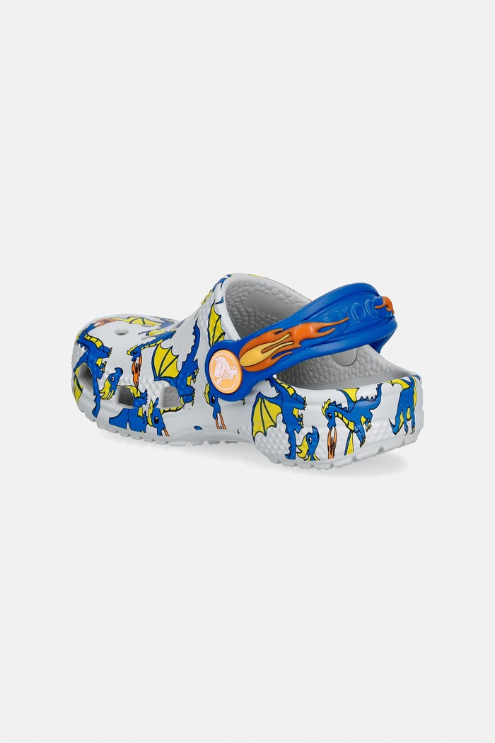 Băieți Crocs șlapi copii CLASSIC DRAGON GRAPHIC CLOG T 212514.CROCS.CLASSIC.DR gri