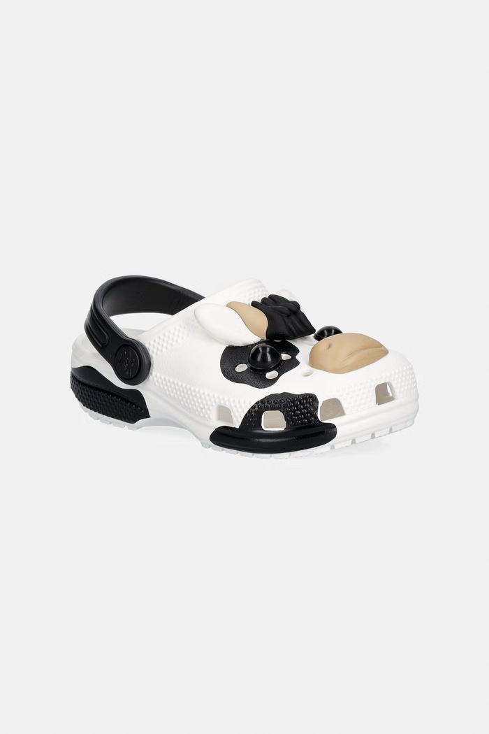 Crocs detské šľapky CLASSIC IAM COW GLOW T biela 212902.CROCS.CLASSIC.IA