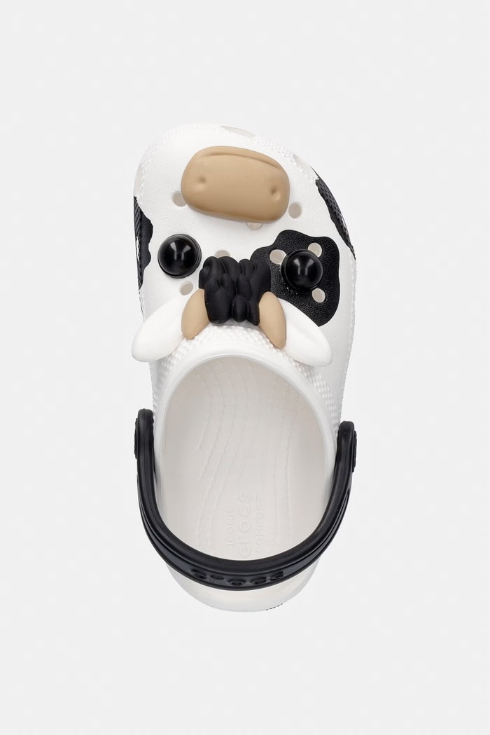 Crocs detské šľapky CLASSIC IAM COW GLOW T biela 212902.CROCS.CLASSIC.IA