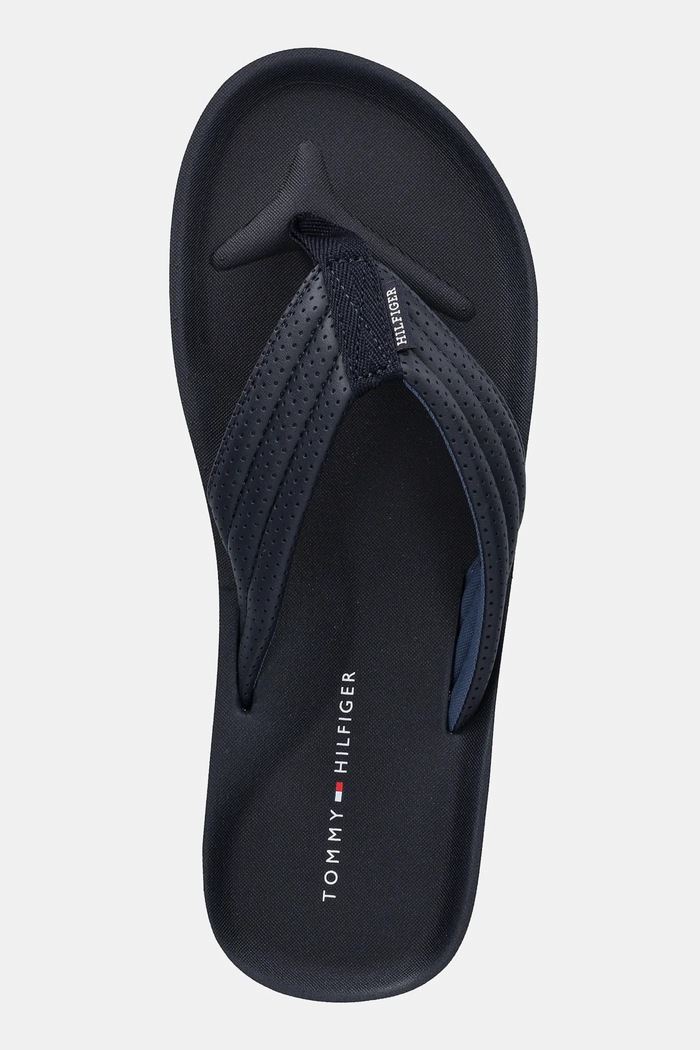 Žabky Tommy Hilfiger COMFORT PADDED PERF BEACH SANDAL námořnická modř FM0FM05712