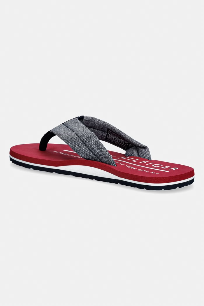 Cipők Tommy Hilfiger Férfi tangapapucs HILFIGER CHAMBRAY BEACH SANDAL FM0FM05751 piros