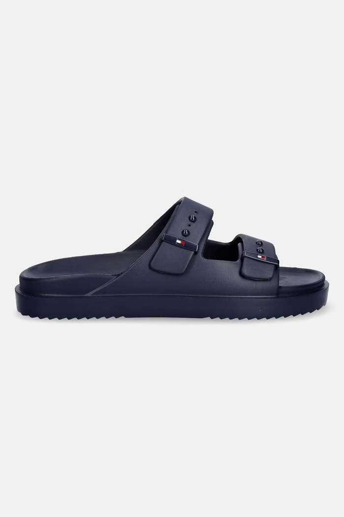 Pánske šľapky Tommy Hilfiger LIGHT ADJUSTABLE POOL SLIDER FM0FM05757 tmavomodrá SS26