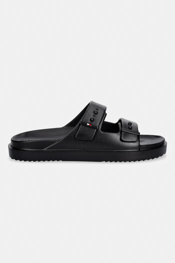 Tommy Hilfiger papuci pentru piscină pentru bărbați LIGHT ADJUSTABLE POOL SLIDER FM0FM05757 negru SS26
