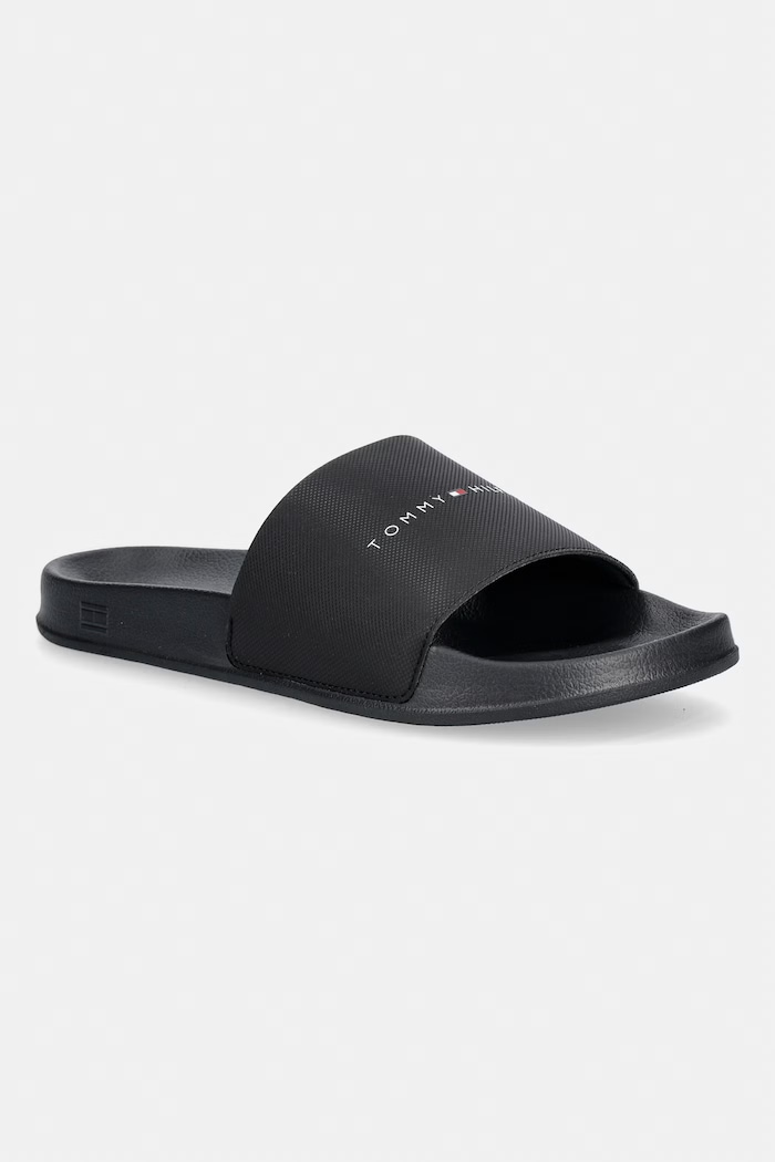 Tommy Hilfiger papuci pentru bărbați CORE TOMMY HILFIGER POOL SLIDE negru FM0FM05799