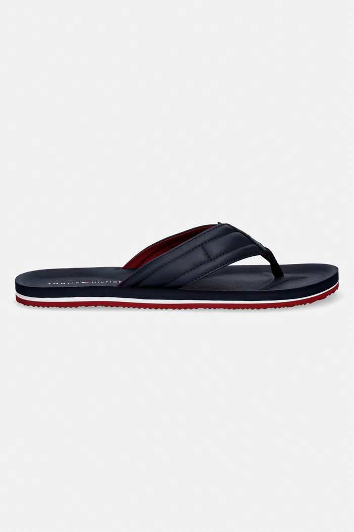 Tommy Hilfiger șlapi pentru bărbați HILFIGER PADDED BEACH SANDAL FM0FM05801 bleumarin SS26