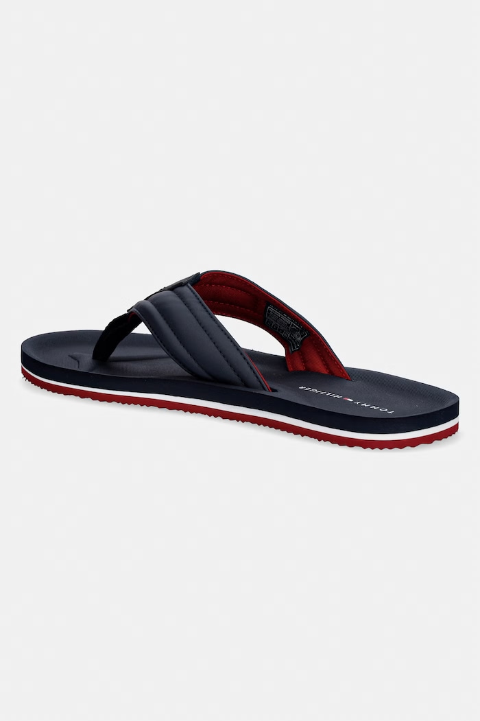 Încălțăminte Tommy Hilfiger șlapi pentru bărbați HILFIGER PADDED BEACH SANDAL FM0FM05801 bleumarin