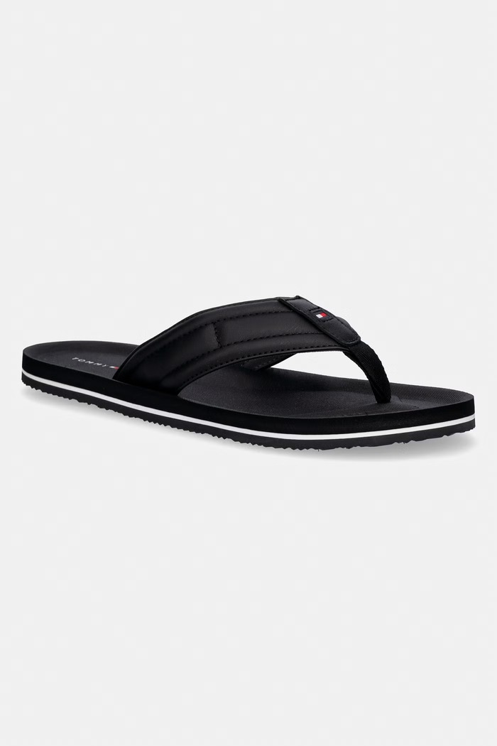Tommy Hilfiger șlapi pentru bărbați HILFIGER PADDED BEACH SANDAL negru FM0FM05801