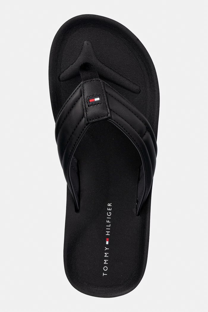 Tommy Hilfiger șlapi pentru bărbați HILFIGER PADDED BEACH SANDAL negru FM0FM05801