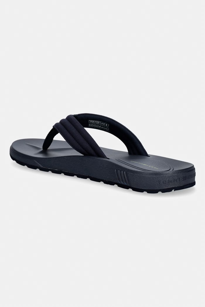 Încălțăminte Tommy Hilfiger șlapi pentru bărbați MOLDED HILFIGER LTH BEACH SANDAL FM0FM05802 bleumarin