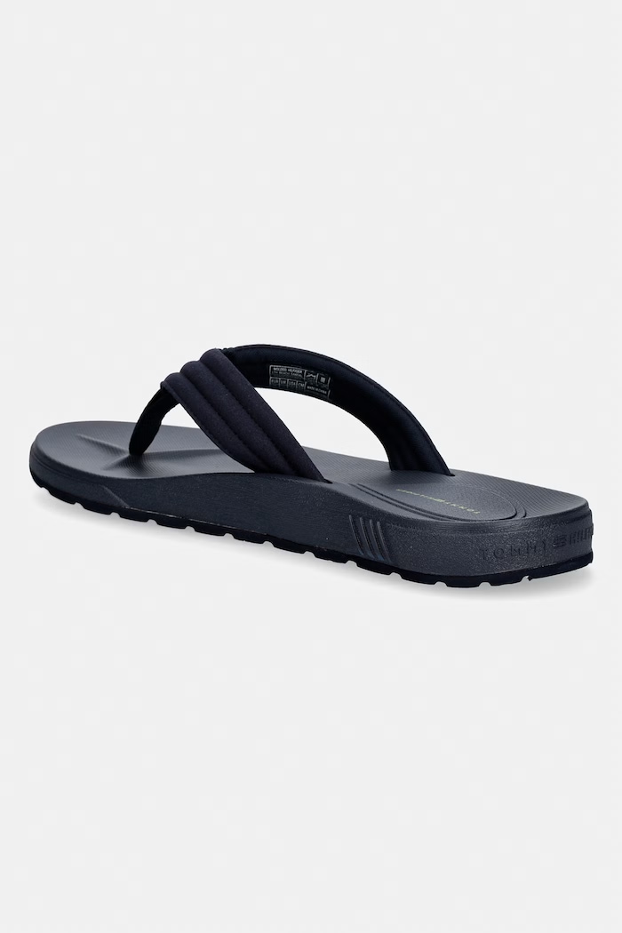 Încălțăminte Tommy Hilfiger șlapi pentru bărbați MOLDED HILFIGER LTH BEACH SANDAL FM0FM05802 bleumarin