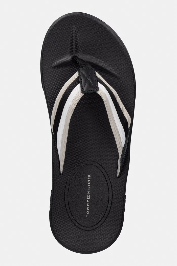 Tommy Hilfiger japonki męskie MOLDED HILFIGER RWB BEACH SANDAL czarny FM0FM05803