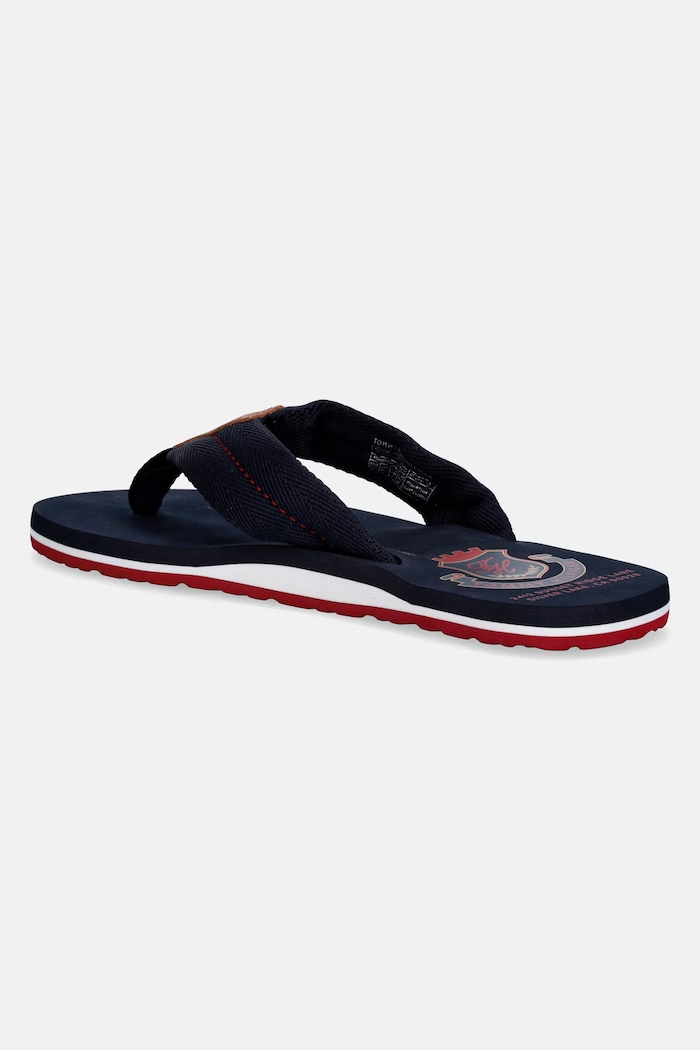 Încălțăminte Tommy Hilfiger șlapi pentru bărbați PATCH HILFIGER BEACH SANDAL FM0FM05804 bleumarin