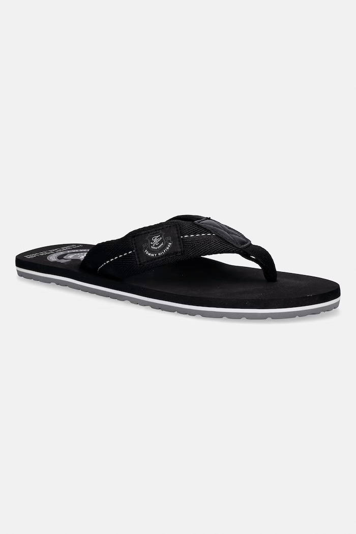 Tommy Hilfiger șlapi pentru bărbați PATCH HILFIGER BEACH SANDAL negru FM0FM05804