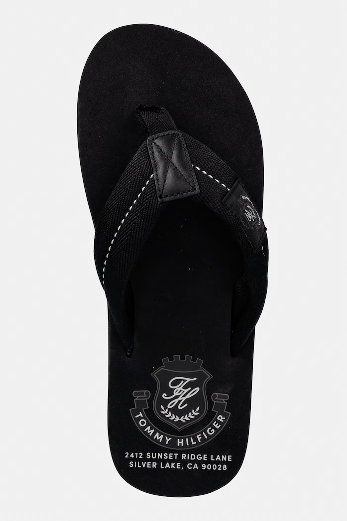 Tommy Hilfiger șlapi pentru bărbați PATCH HILFIGER BEACH SANDAL negru FM0FM05804