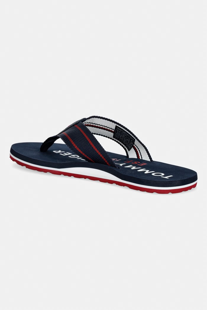 Obuwie Tommy Hilfiger japonki męskie SPORTY HILFIGER BEACH SANDAL FM0FM05805 granatowy