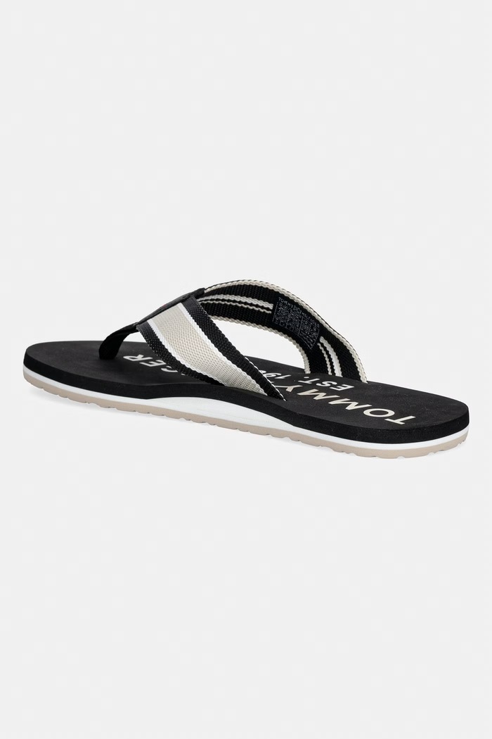 Obuwie Tommy Hilfiger japonki męskie SPORTY HILFIGER BEACH SANDAL FM0FM05805 czarny