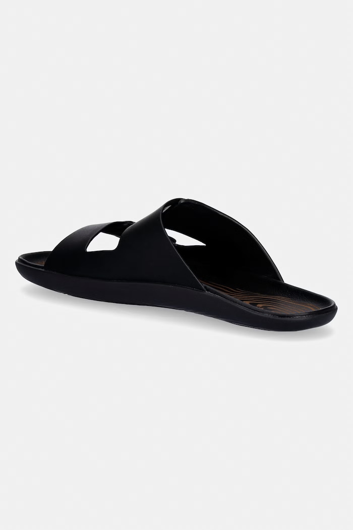 Obuv Vivobarefoot šľapky pánske kožené SENSUS YIN SLIDE 309564 čierna