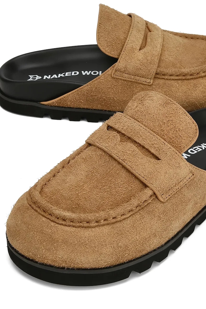 Semišové šľapky Naked Wolfe Cord béžová Cord.Desert