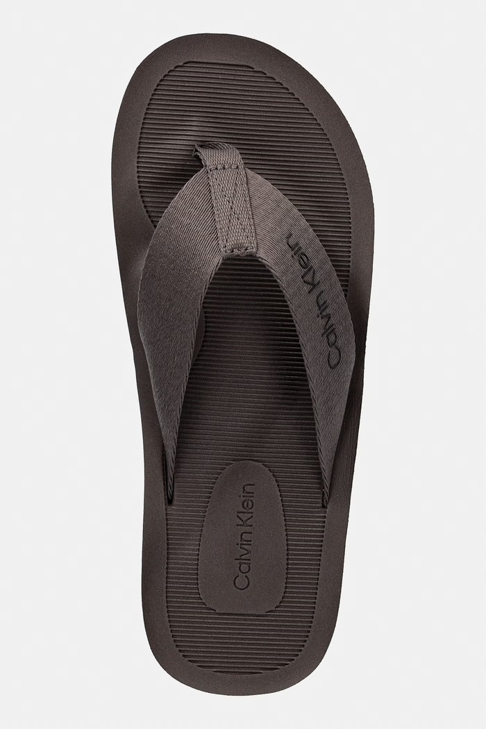 Calvin Klein šľapky pánske CITY THONG SLIDE hnedá HM0HM02106