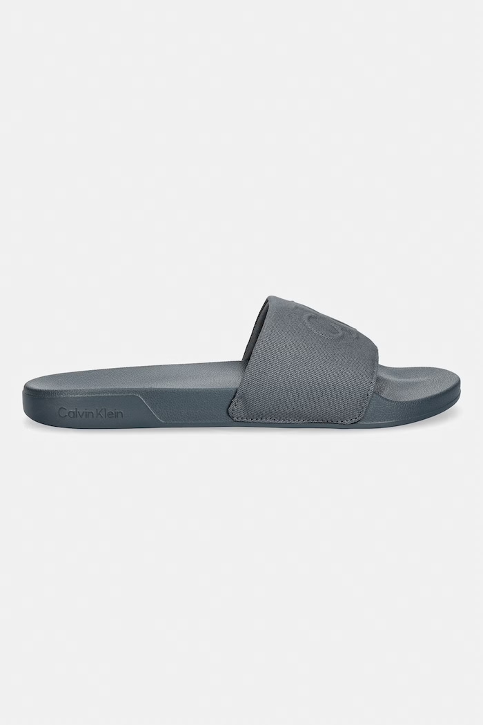 Calvin Klein papuci pentru bărbați ESS SLIDE HF MONOGRAM CV HM0HM02109 gri SS26