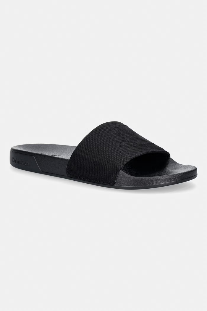 Calvin Klein šľapky pánske ESS SLIDE HF MONOGRAM CV čierna HM0HM02109