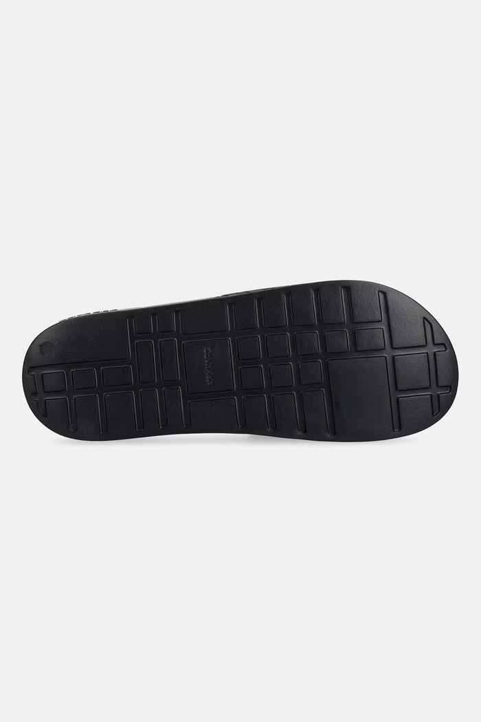 Calvin Klein klapki z odkrytymi palcami męskie ESS SLIDE PU AOP HM0HM02110 czarny