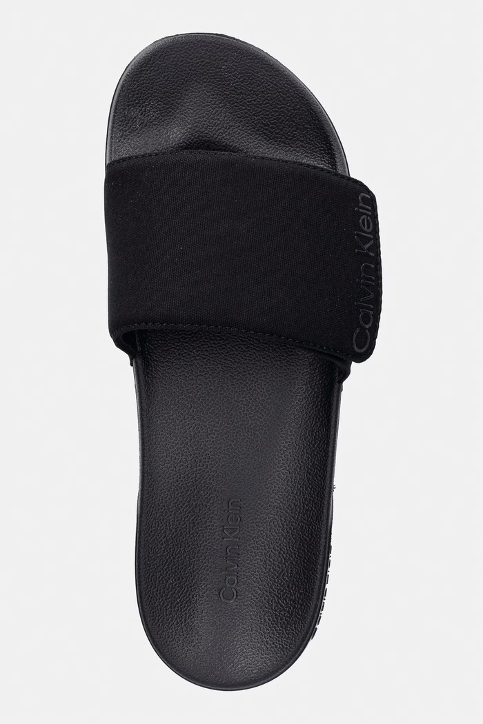 Calvin Klein šľapky s otvorenými prstami pánske ESS SLIDE ADJ MONOBRAND CV čierna HM0HM02115