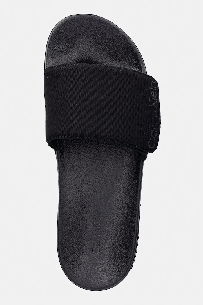 Calvin Klein šľapky s otvorenými prstami pánske ESS SLIDE ADJ MONOBRAND CV čierna HM0HM02115