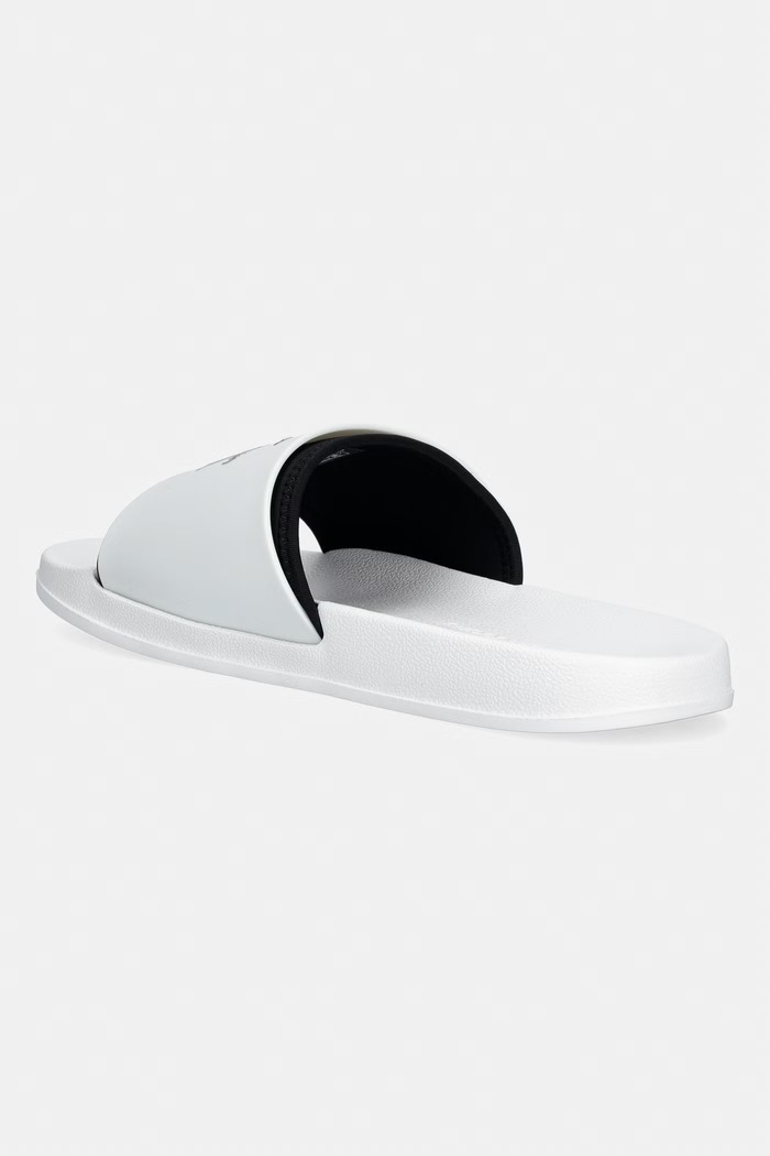Încălțăminte Calvin Klein papuci pentru bărbați ESS SLIDE RUBBER NEOPRENE HM0HM02229 alb