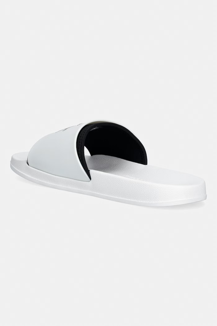 Încălțăminte Calvin Klein papuci pentru bărbați ESS SLIDE RUBBER NEOPRENE HM0HM02229 alb